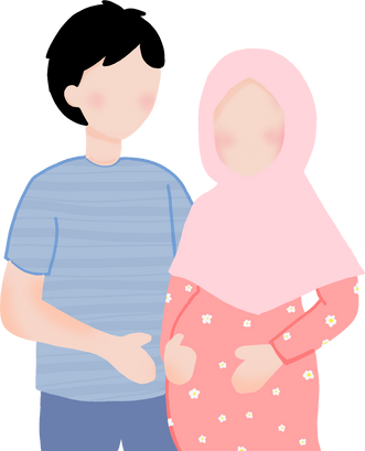 Pregnant Couple Illustration